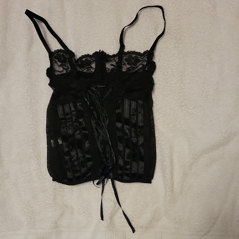 Black Lace Camisole Top